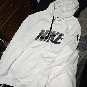 White Therma Fit Men's Nike Hoodie